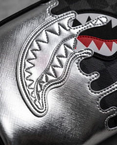 SPRAYGROUND Necessaire Silver Split Drip Shark