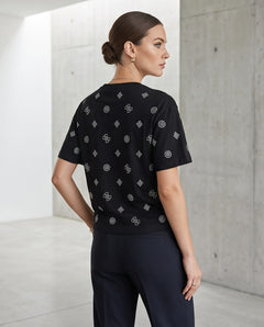 GUESS T-shirt AMALIA ALLOVER PEONY