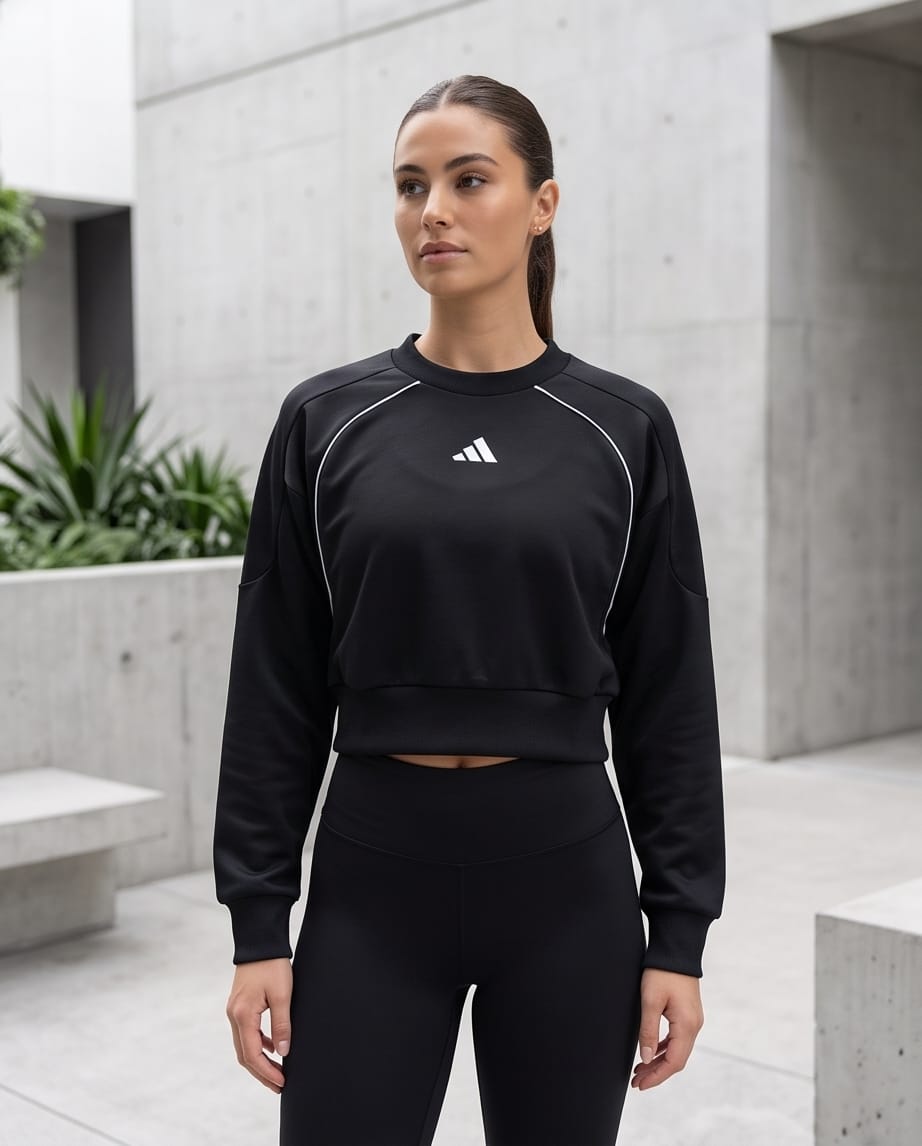 ADIDAS Felpa Girocollo Cropped