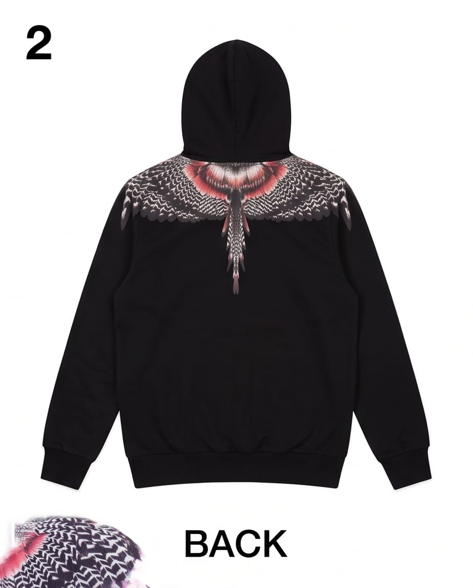 MARCELO BURLON Hoodie Zip Crimson