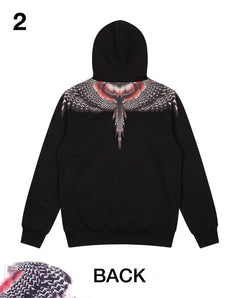 MARCELO BURLON Hoodie Zip Crimson