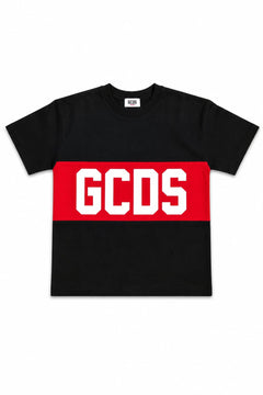 GCDS Band Logo T Shirt Dichiarazione Tipografica Red