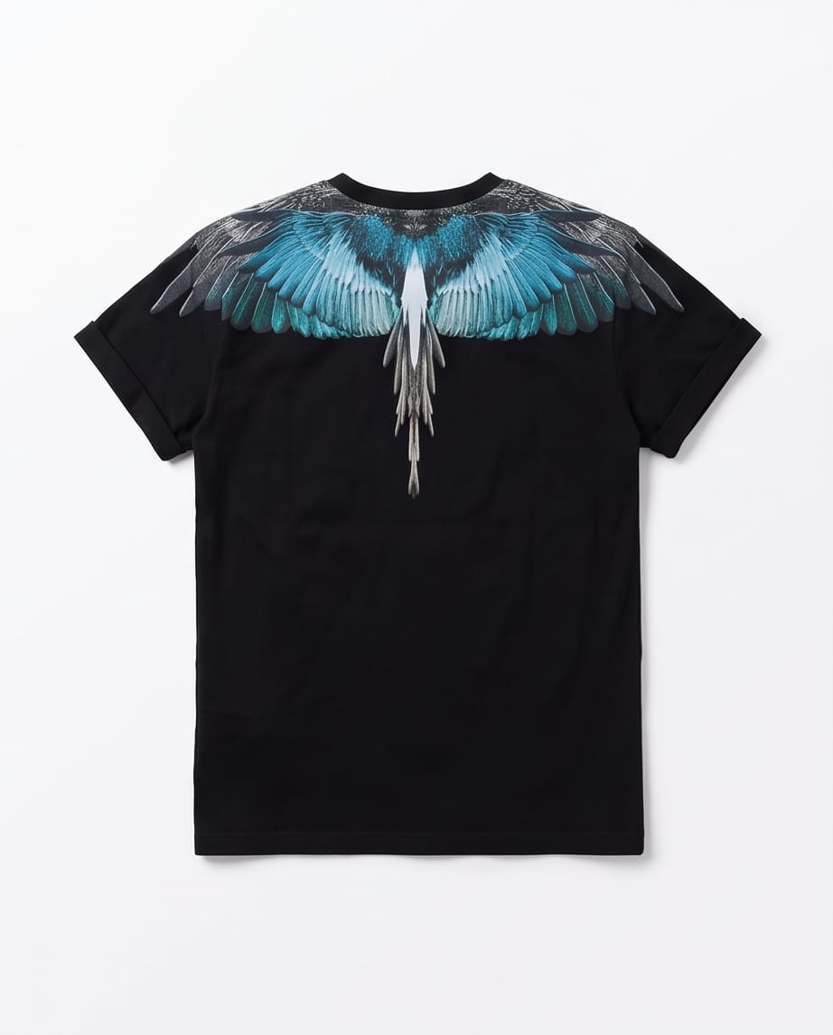 MARCELO BURLON T-Shirt Ali Turchese Grigie