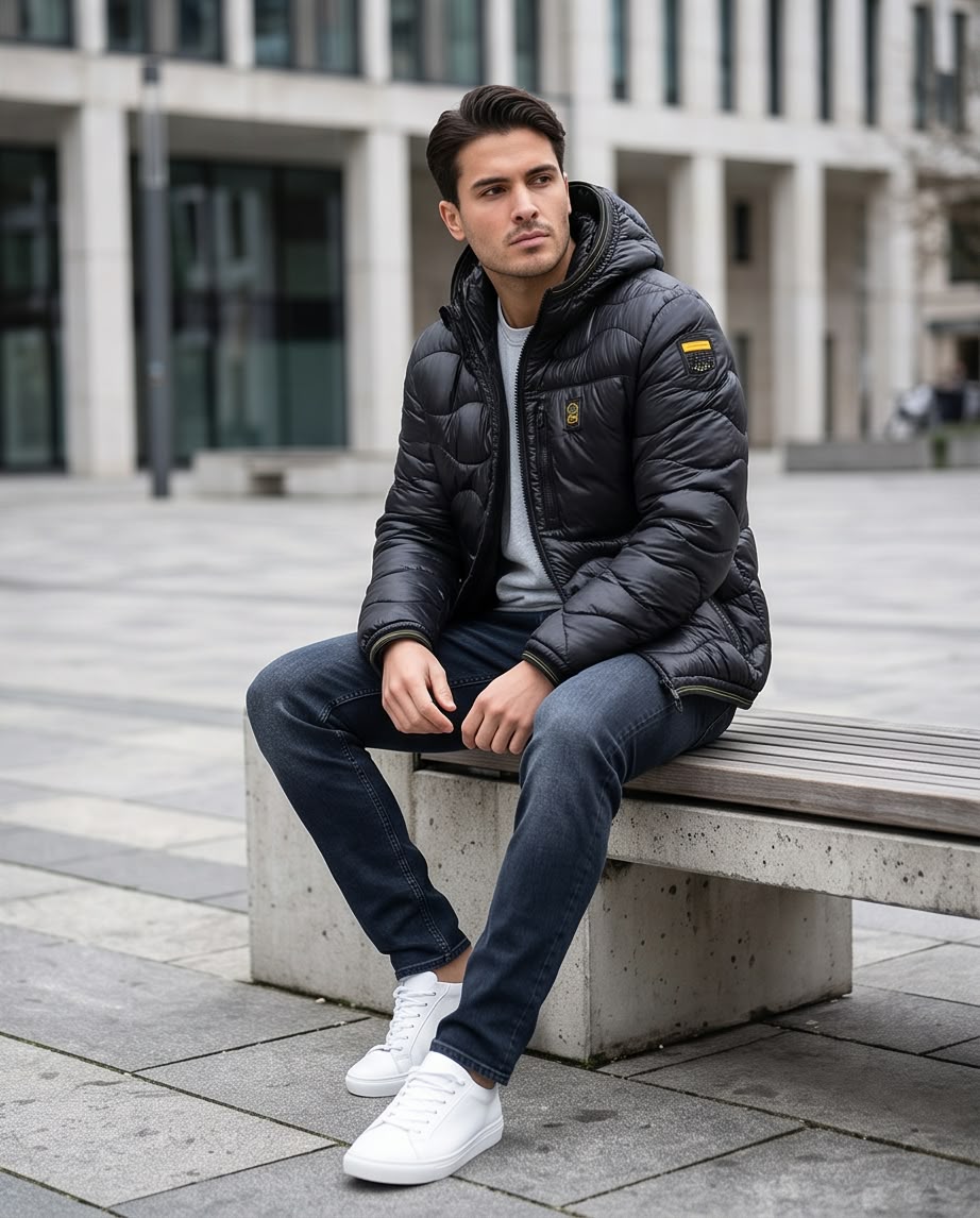 BLAUER Piumino Corto Uomo Wave Horizon Shield