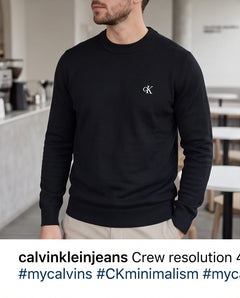 CALVIN KLEIN Maglione Girocollo Logo Ricama