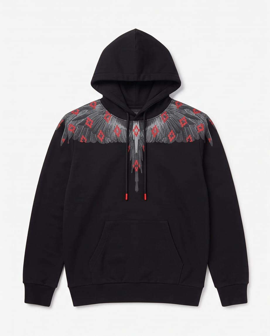 MARCELO BURLON Felpa Con Cappiccio Inferno