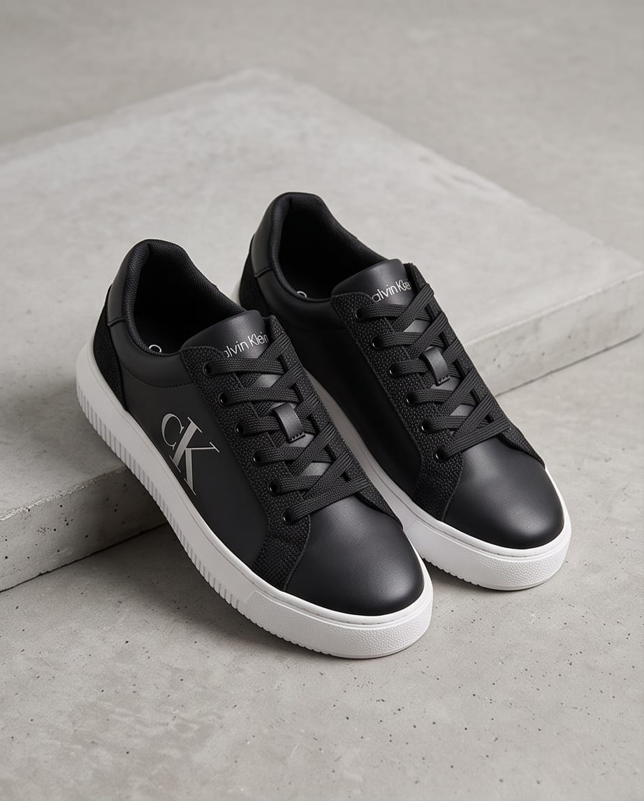 Calvin Klein Sneaker Nera Glitter dettaglio