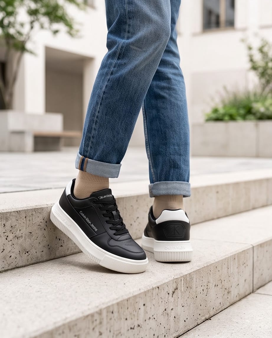 Calvin Klein Sneaker Nera Chunky Logo CK