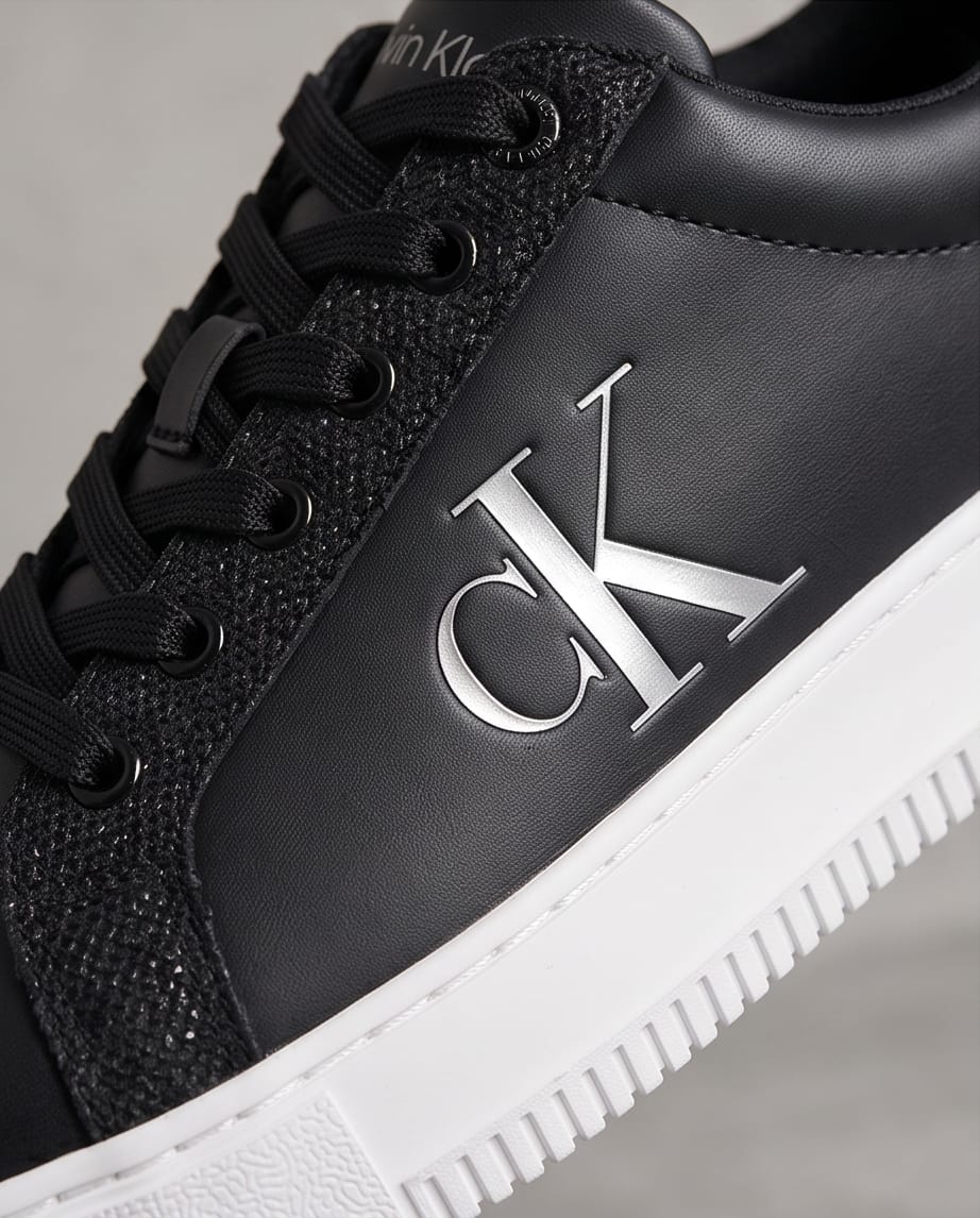 Calvin Klein Sneaker Nera Glitter Logo CK