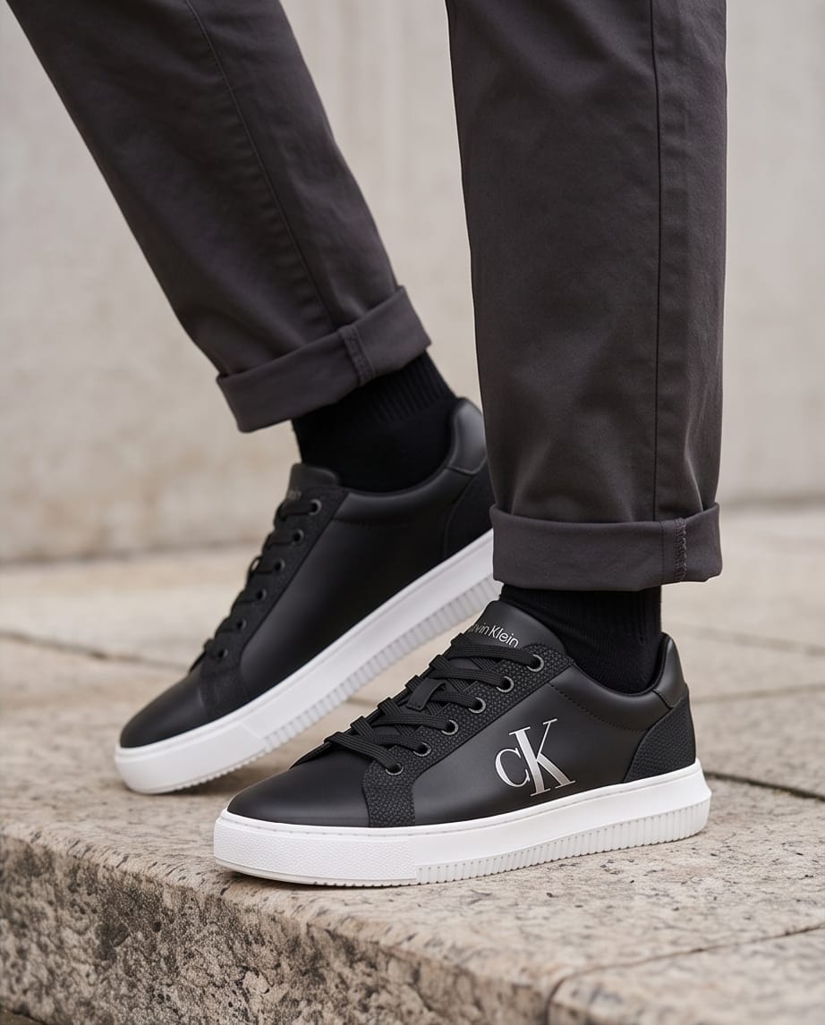 Calvin Klein Sneaker Nera Glitter suola