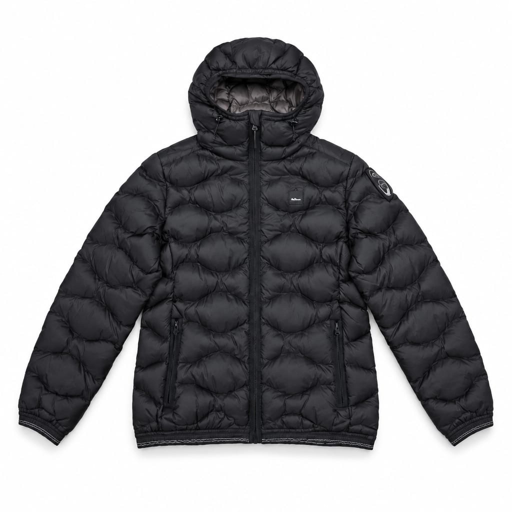 Blauer – Piumino con cappuccio, trapuntatura a onde