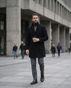 OVER-D Cappotto Monopetto Eleganza Metropolitana