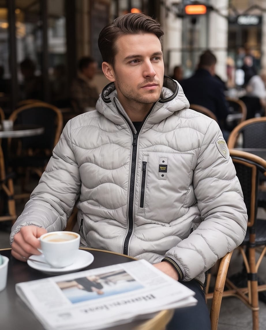 BLAUER Piumino Corto Uomo Wave Horizon Shield