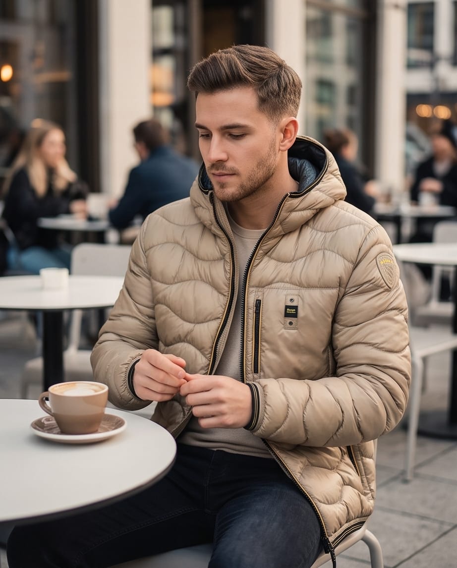 BLAUER Piumino Corto Uomo Wave Horizon Shield