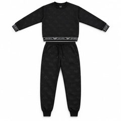 uta Completa Collo Alto con Bande Logo – Nero