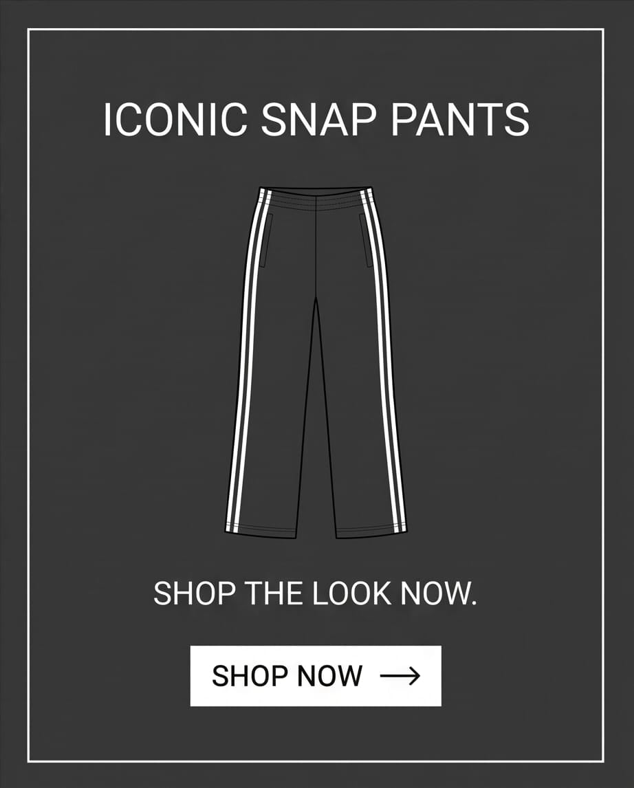 ADIDAS Pantalone Snap Wide Leg