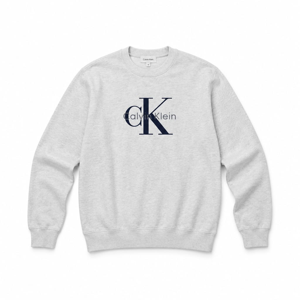 CALVIN KLEIN Felpa Girocollo Monogram Logo – Firma Senza Tempo