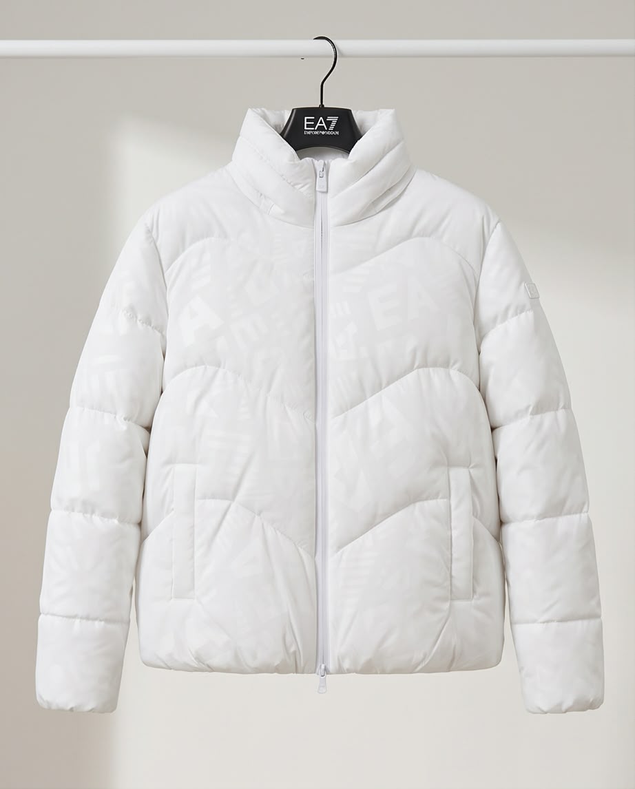 EA7 Emporio Armani Giubbino Imbottito Graphic Chevron Puffer