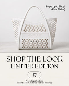 MARC ELLIS Borsa Tote Flat Basket Bianca