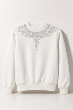 MARCELO BURLON Sweatshirt- Ali con Brillantini