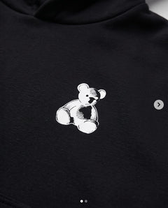 GUESS Felpa BEAR HOODIE – Jet Black