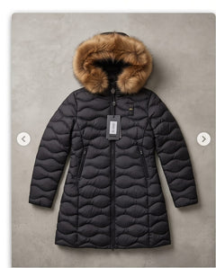 BLAUER Piumino Lungo Sfiancato con Trapuntatura a Onde LYNEL