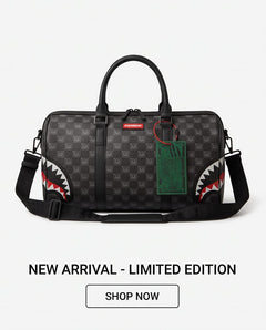 SPRAYGROUND Borsa Shark In Paris WTF Bubbly Black  Mini Duffle