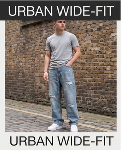 OFFLINE Jeans Cargo Baggy Distressed Light Blue